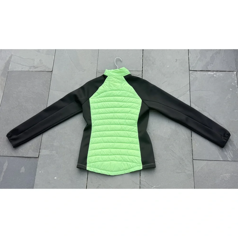 32° DEGREES Light Down Puffer Jacket Green and Black Womens Size‎ S